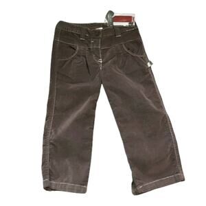 Kanz‎ Girls Pants Size 18 Months Brown Velvet Carousel Horse NEW